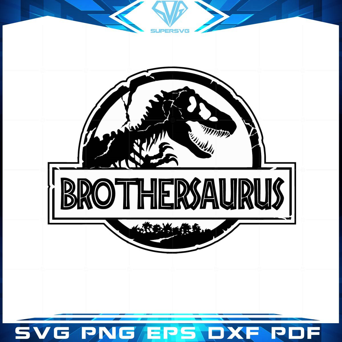 Brothersaurus Retro vintage cutting files Brother svg