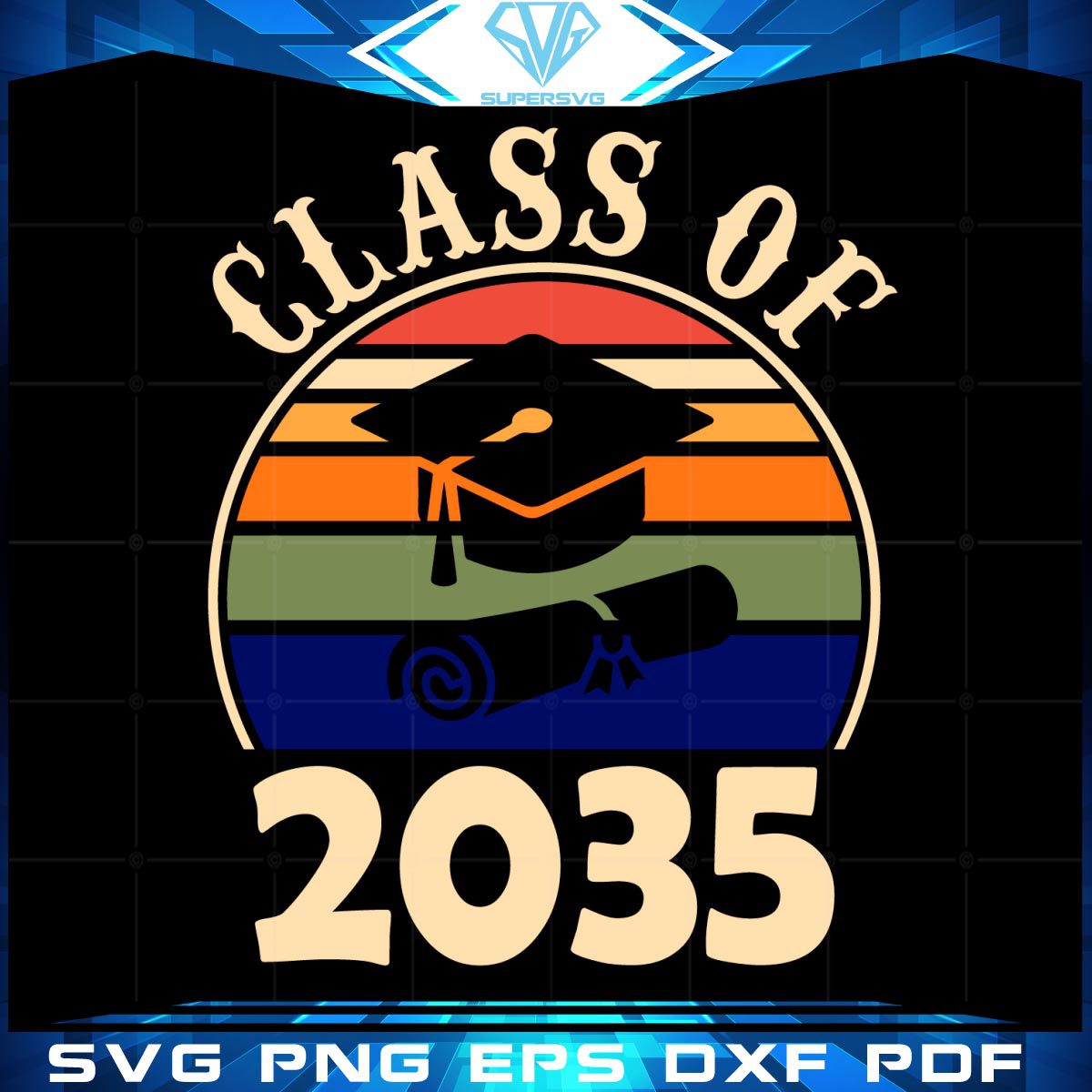 Class Of 2035 Pre-K Graduate Preschool Svg