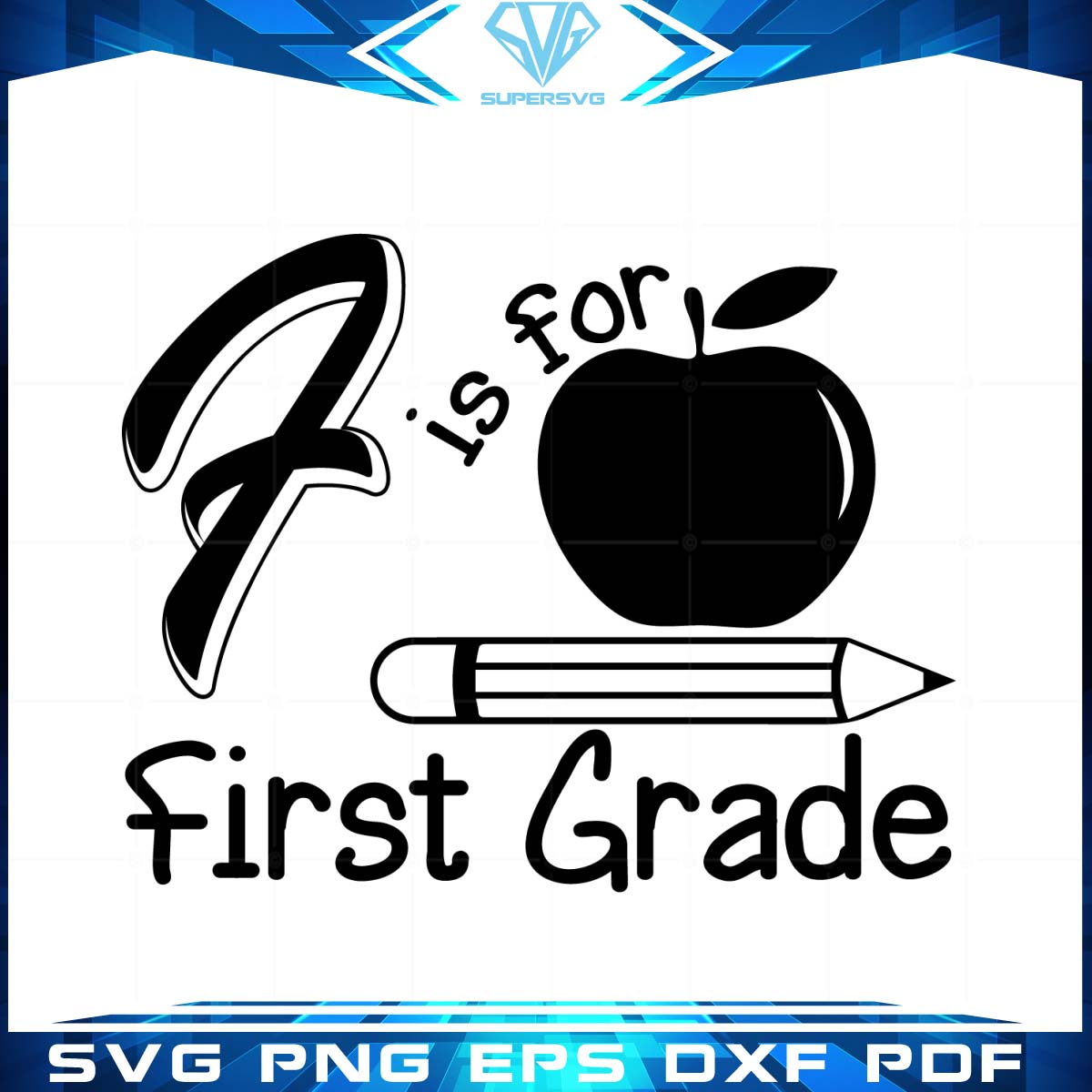 F Is For First Grade Svg T-Shirt Graphic Designs