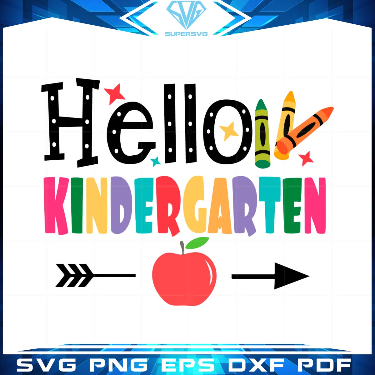 Hello Kindergarten Svg T-Shirt Graphic Designs