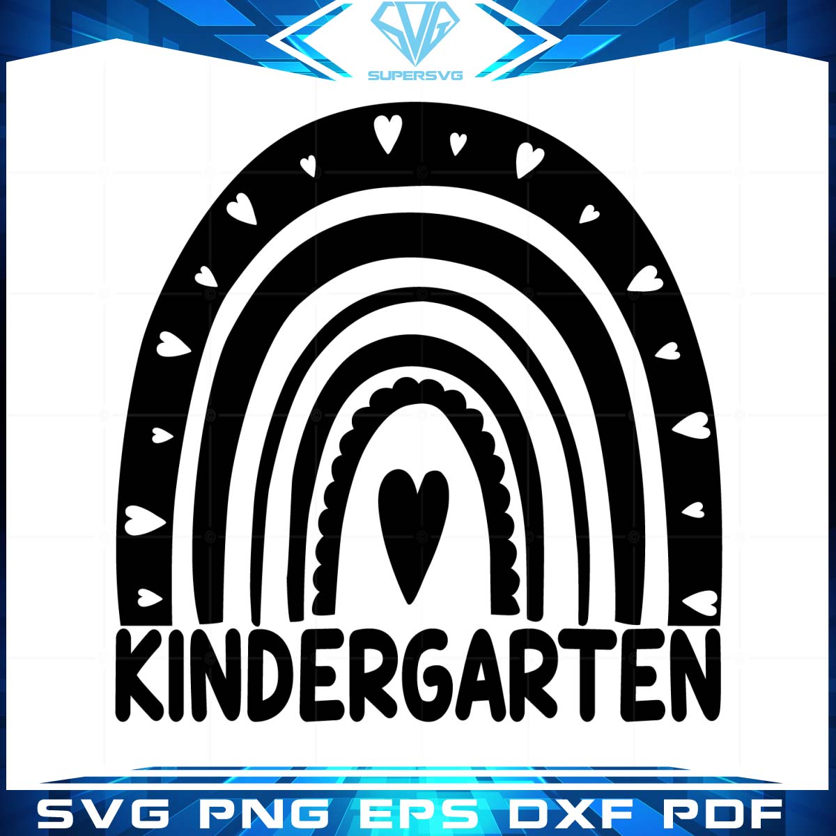 Kindergarten Rainbow Svg Design For Cricut