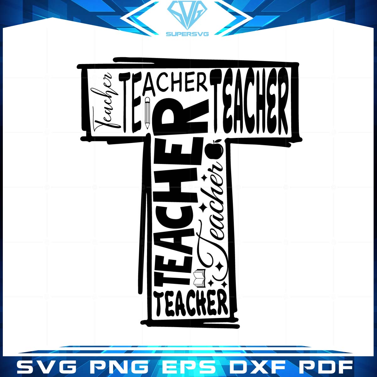 Letter T Teacher Svg T-Shirt Graphic Designs