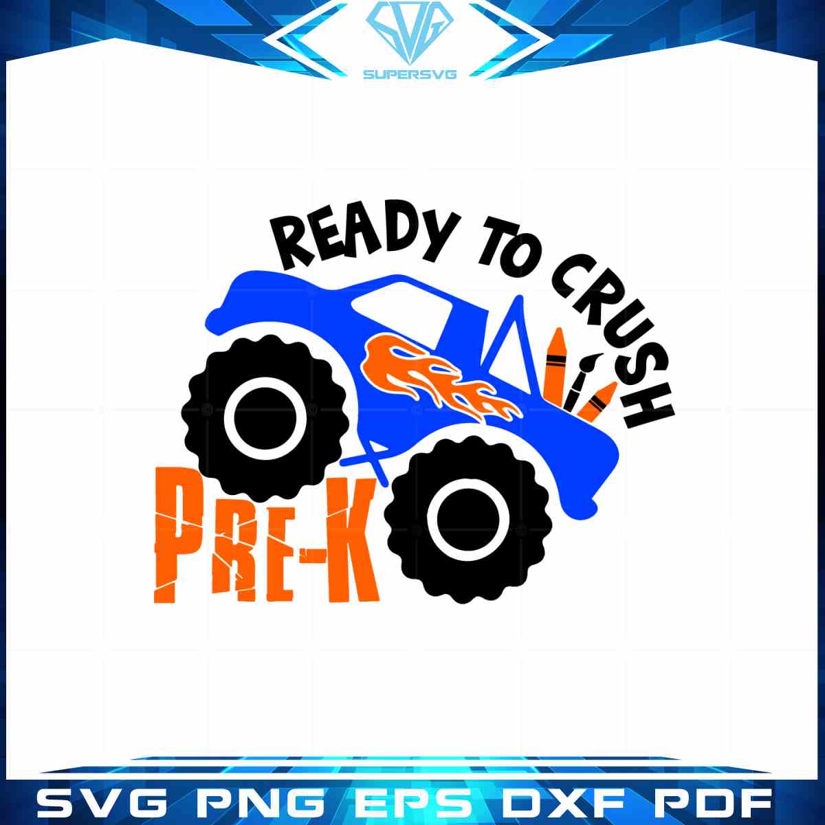 PreKindergarten Back To School Truck SVG Graphic Files
