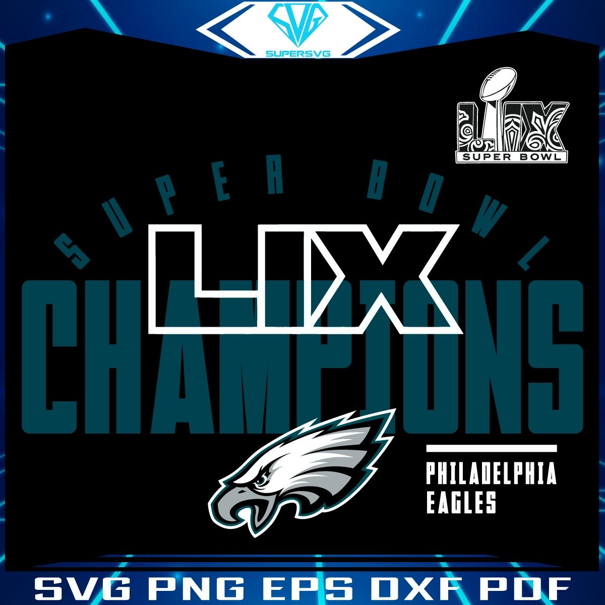 Philadelphia Eagles Super Bowl Lix Champions Legacy Victory Svg