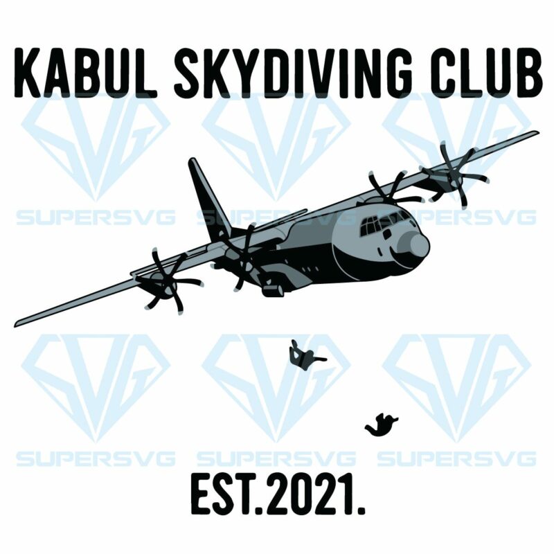 Kabul skydiving club est 2021 svg, trending svg cut file