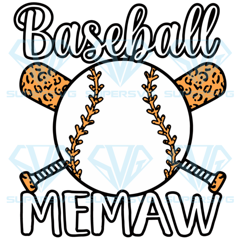 Baseball Memaw Design Cricut Svg Files, Sports Svg, Baseball Player Svg