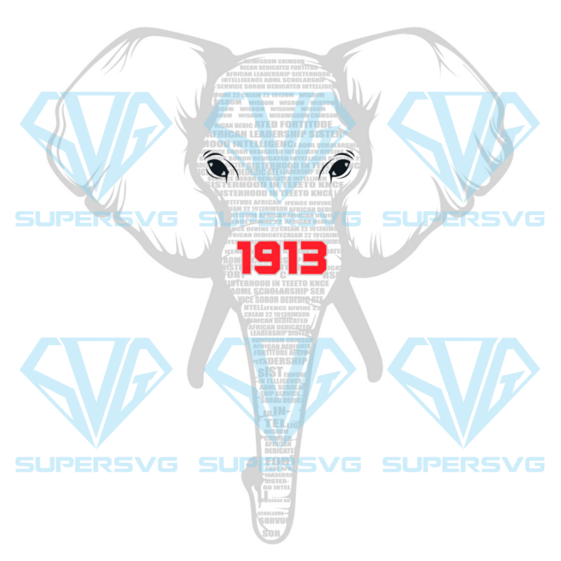 Delta 1913 Sorority Elephant Sigma Silhouette Svg Files