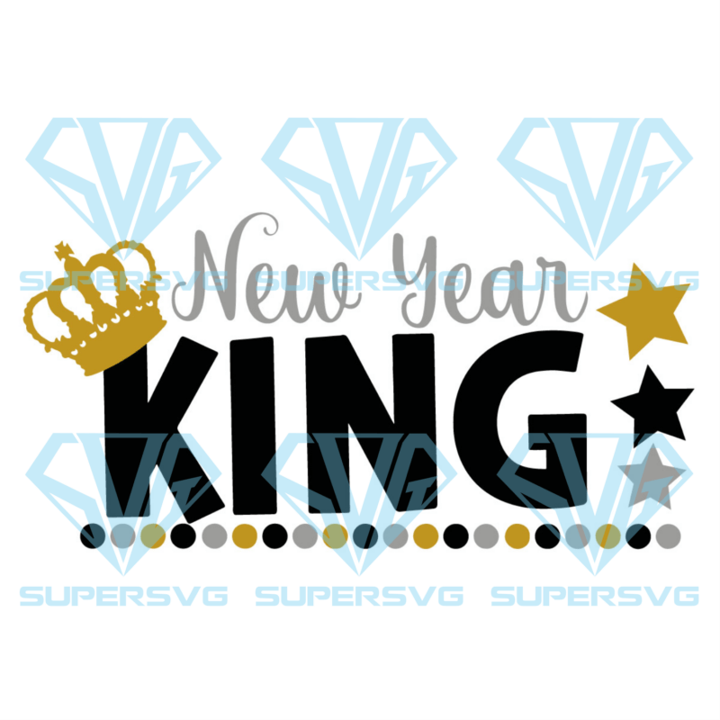 New Year King Silhouette Svg Files, New Year Silhouette Svg Files