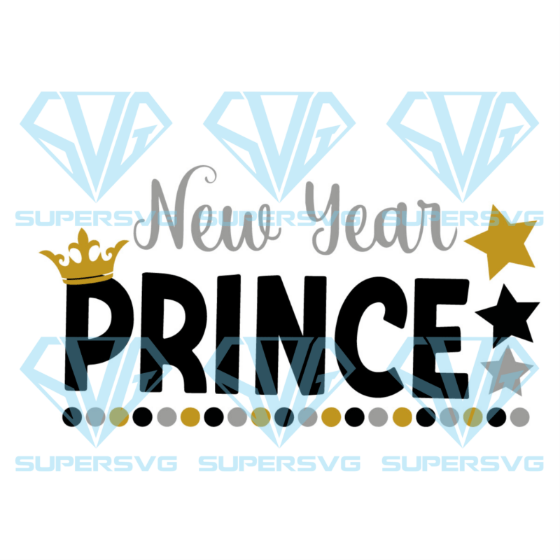 New Year Prince Silhouette Svg Files, New Year Silhouette Svg Files