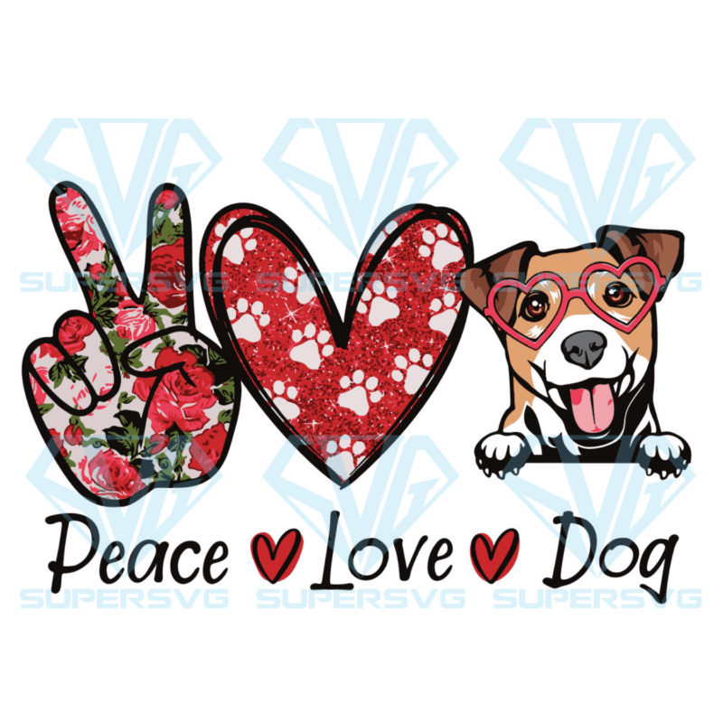 Peace Love Jack Russell Terrier Dog Lovers Cricut Svg Files