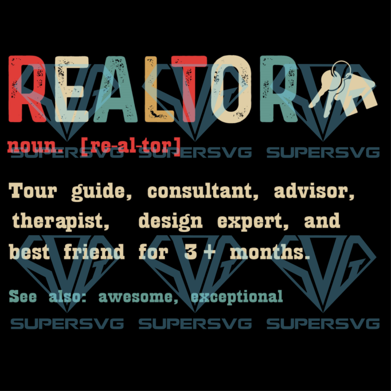 Realtor Definition for Real Estate Agent Cricut Svg Files