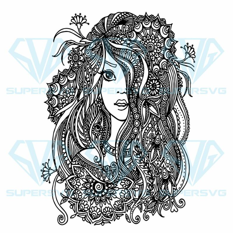 Girl mandala svg svg030122030