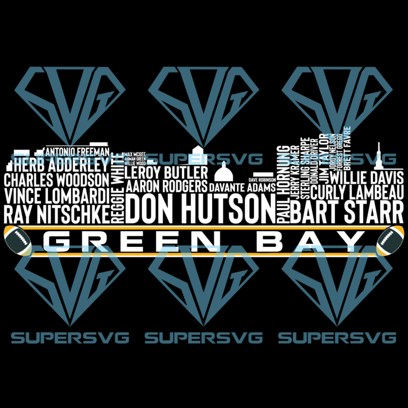 Green bay football city skyline svg svg291221044