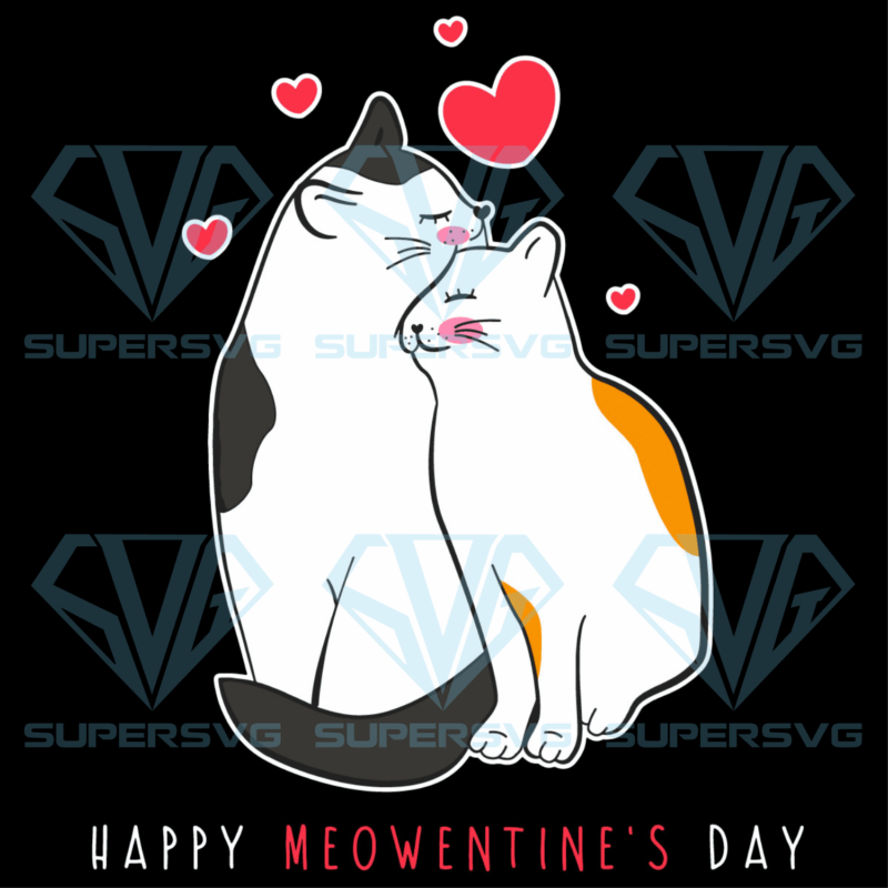 Happy meowentine s day valentine kitten love couple svg svg180122020