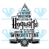 Hogwarts Winchesters Supernatural Cricut Svg Files, Harry Potter Svg