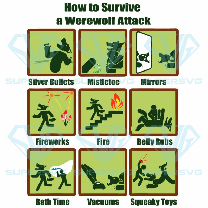 How to survive a werewolf attack svg svg030122001