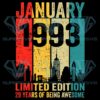 January 1993 limited edition 29 years of being awesome svg svg050122002