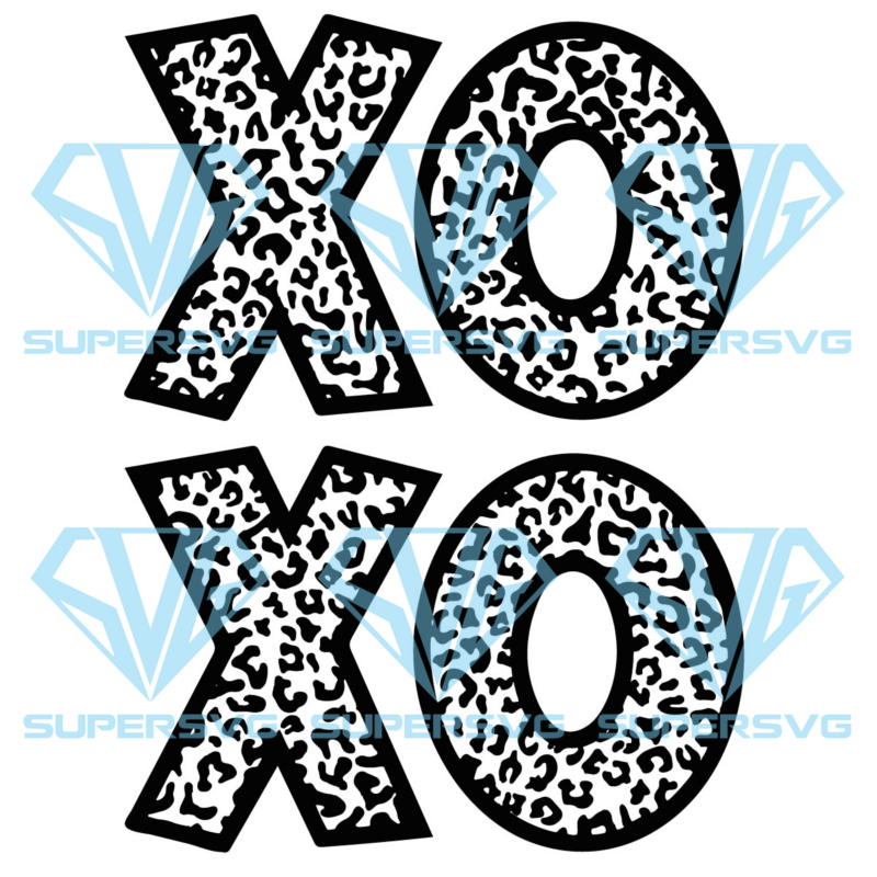 Leopard print xoxo svg svg180122014