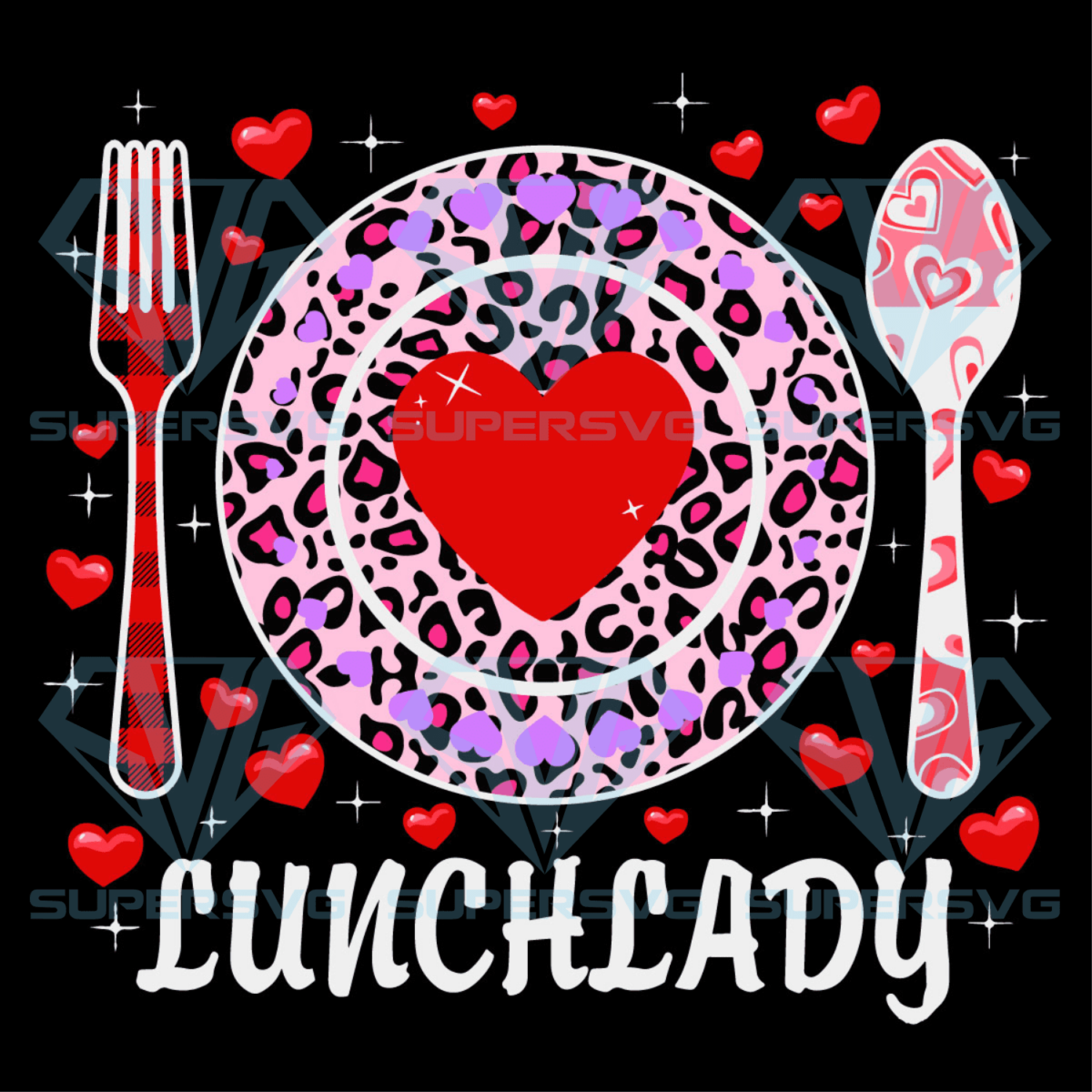 Lunch Lady Happy Valentine Day Cricut Svg Files
