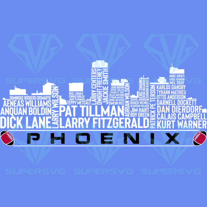 Phoenix Football City Skyline Cricut Svg Files, Sport Svg