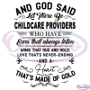 And god said let there be childcare providers svg