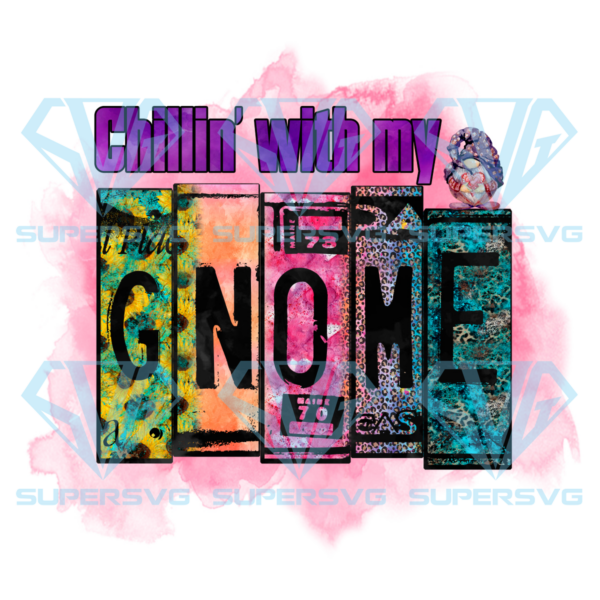 Chillin with my gnome png sublimation, valentine png, gnome png