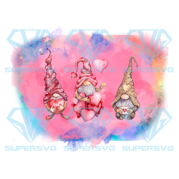 Gnomies hold heart png sublimation, valentine png, gnomies png