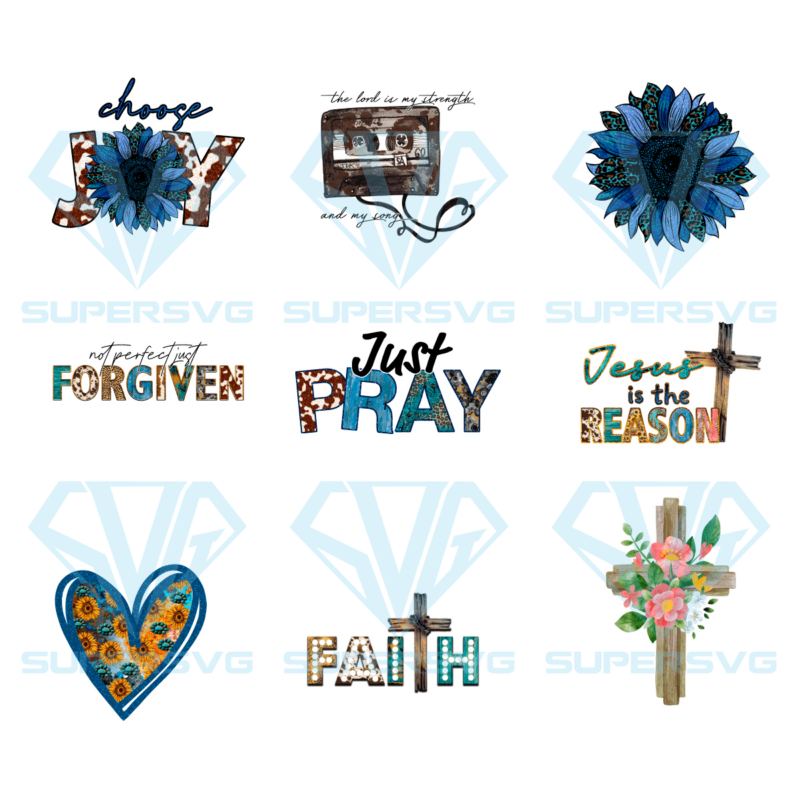 9 Files Of God Christian Sign PNG Sublimation