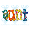 Aunt Flower Pattern Mom PNG Sublimation