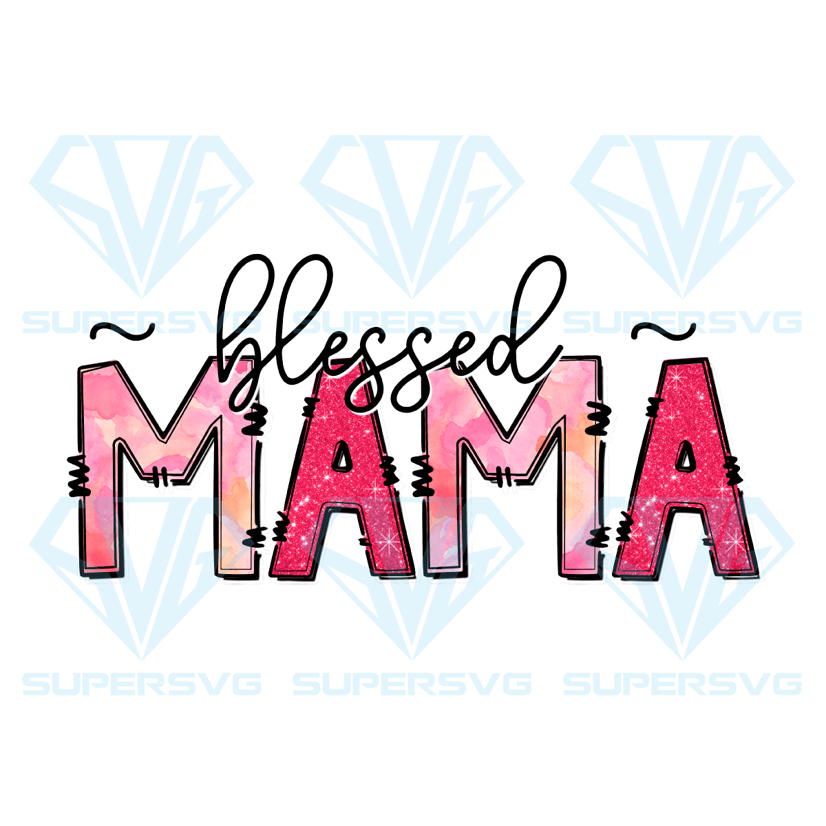 Blessed Mama Sign PNG Sublimation