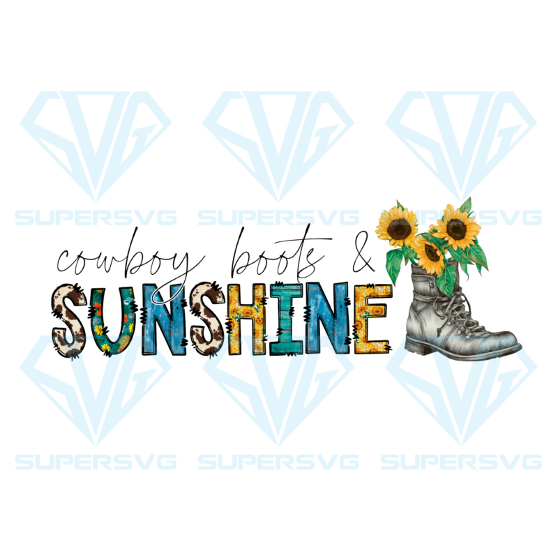 Cowboy boots and sunshine png cf040322052