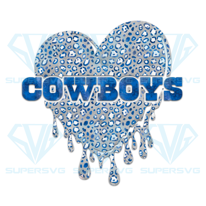 Dallas cowboys dripping heart png cf050322001