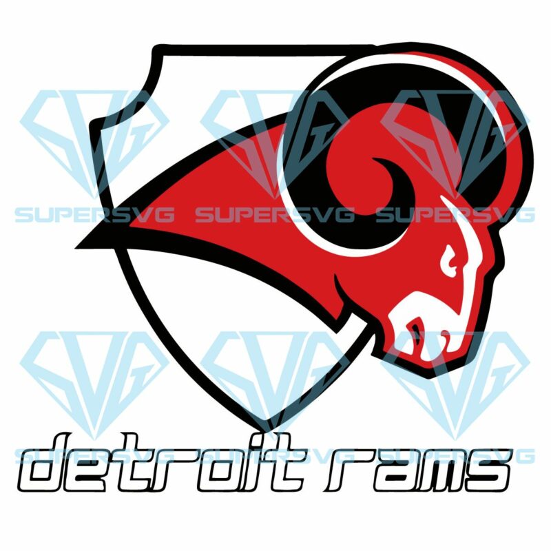 Detroit Rams Logo Football Team Cricut Svg Files