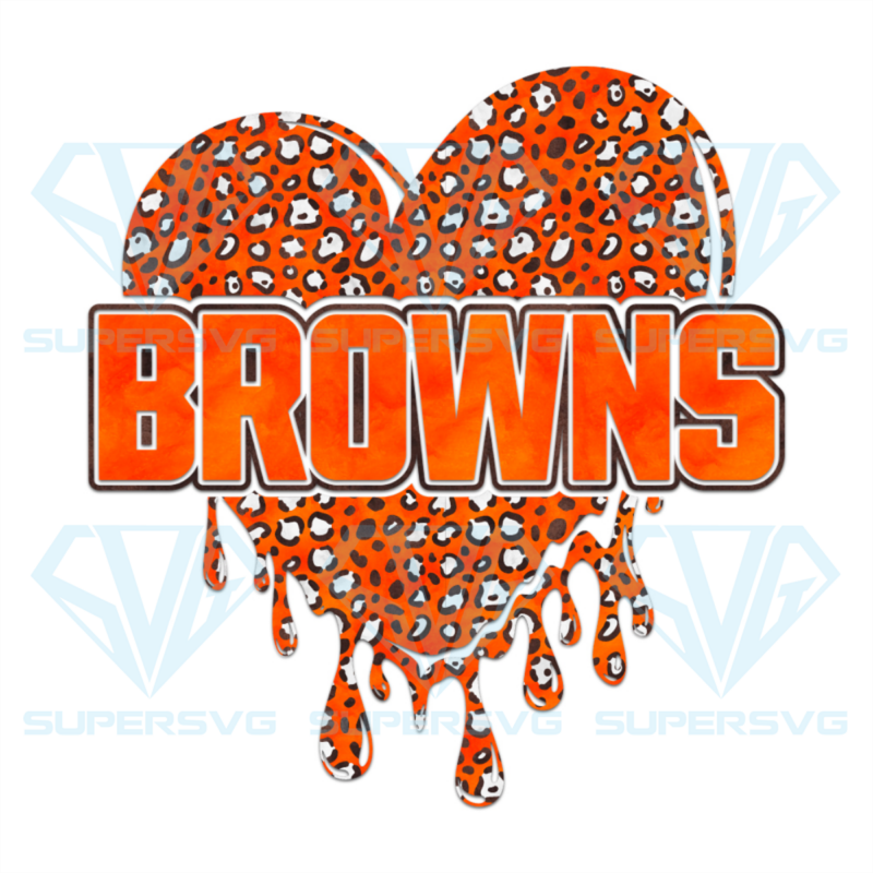Dripping heart cleveland browns png cf230322006