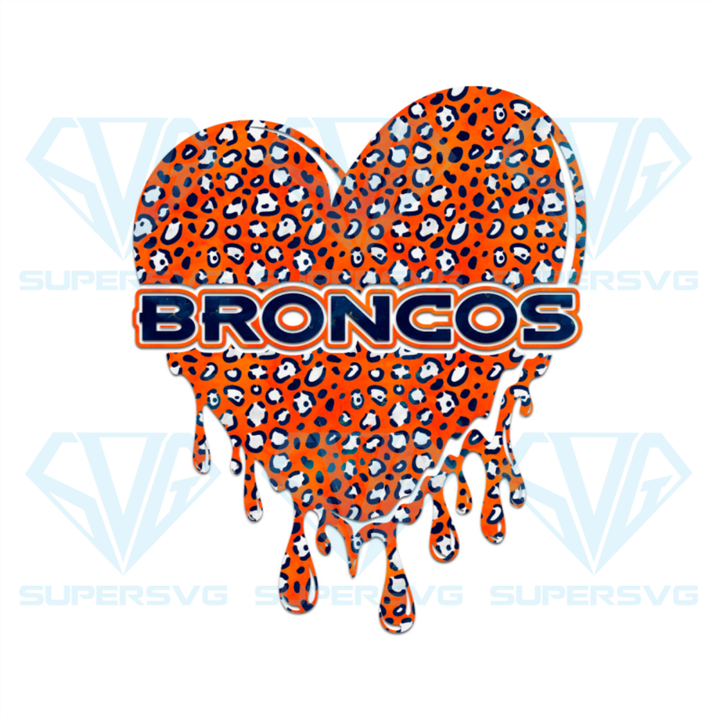 Dripping heart denver broncos png cf240322003