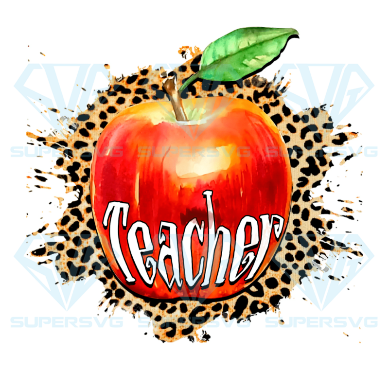 Leopard apple teacher png cf300322031