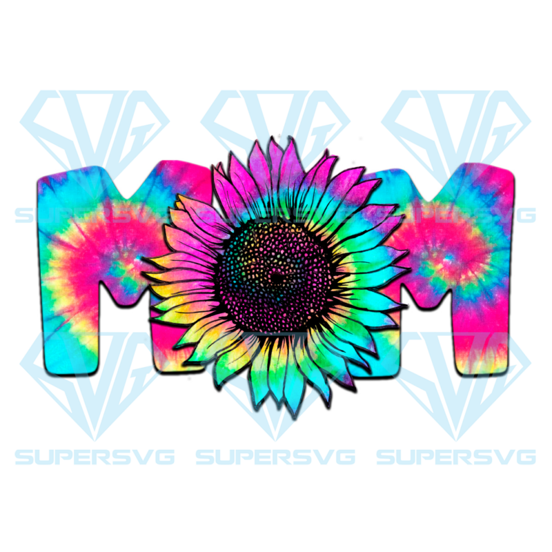 Mom sunflower rainbow color png cf120322009
