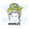 Momlife messy bun dog paw png cf190322009