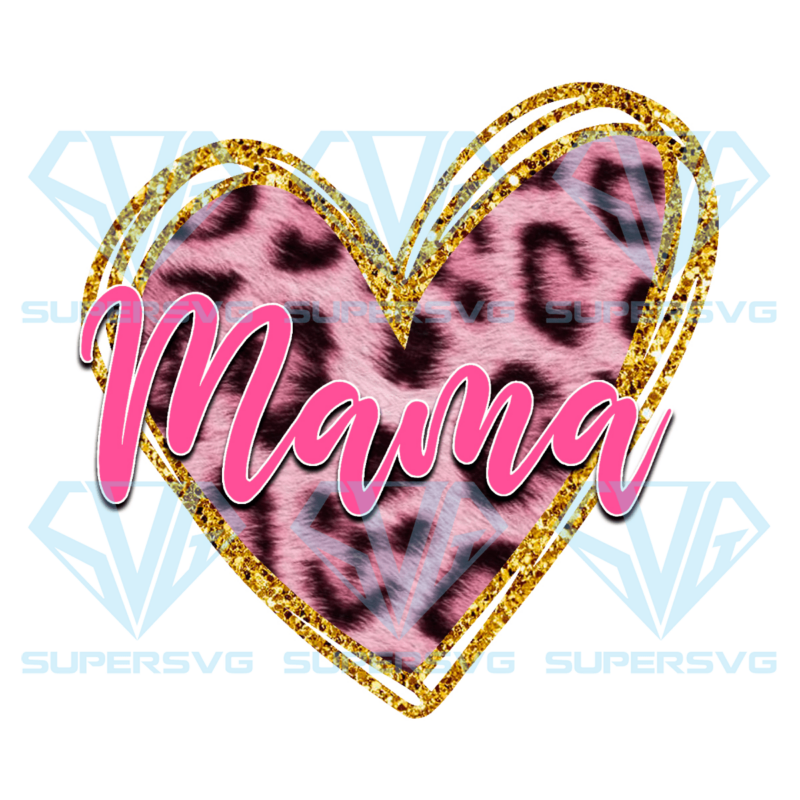 Nana leopard glitter heart png cf040322033