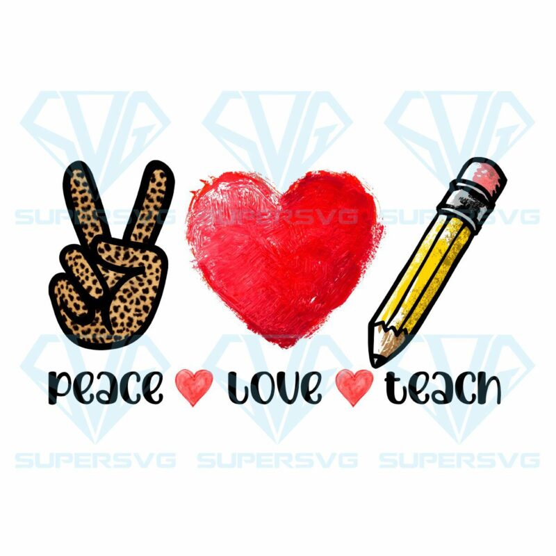 Peace love teach png cf310322002