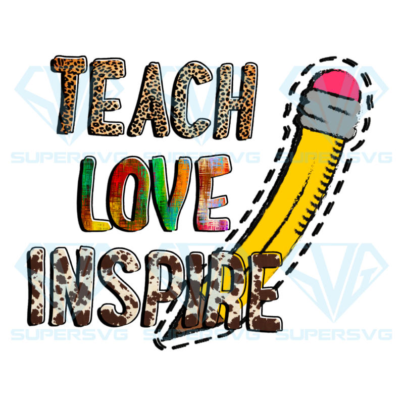 Pencil teach love inspire png cf300322028