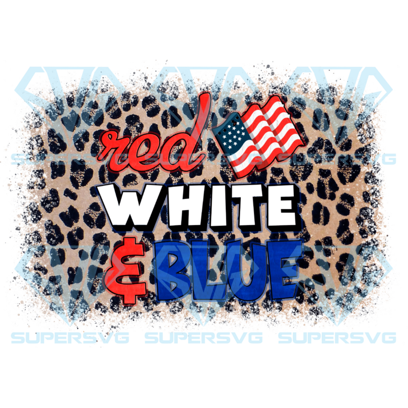 Red white and blue leopard png cf030322025