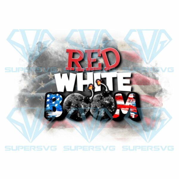 Red white boom american flag png cf030322005