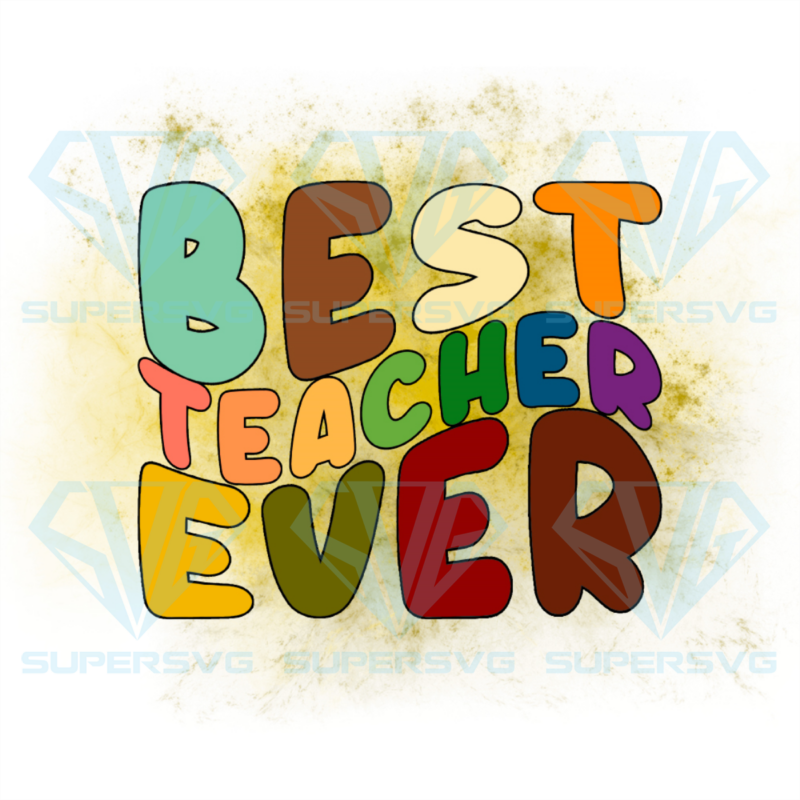 Retro best teacher ever png cf310322006