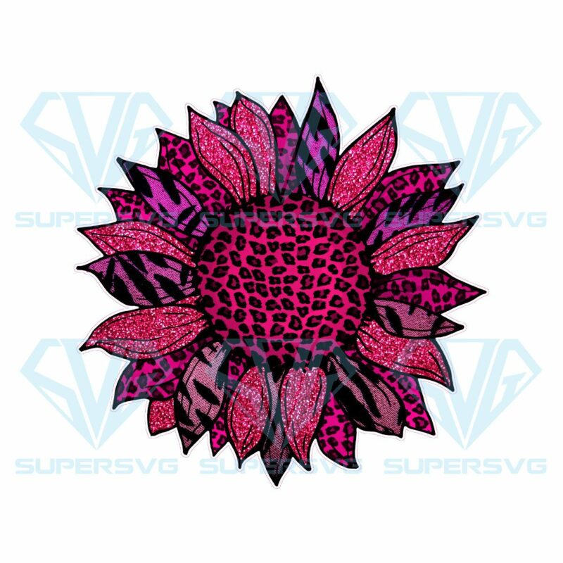 Sunflower pink leopard cancer png cf070322016