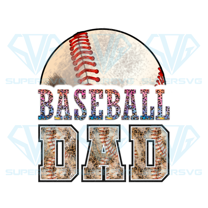 Baseball Dad Sport PNG Sublimation Art