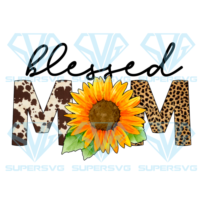 Blessed mom leopard print png cf130422014