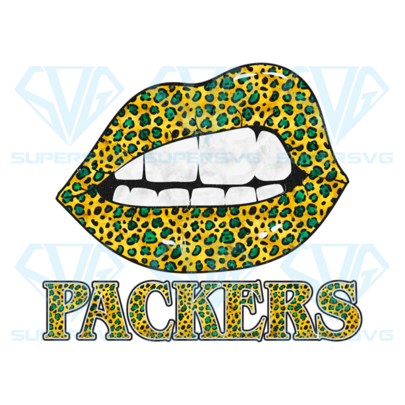 Cheetah packers sexy lips png cf040322009