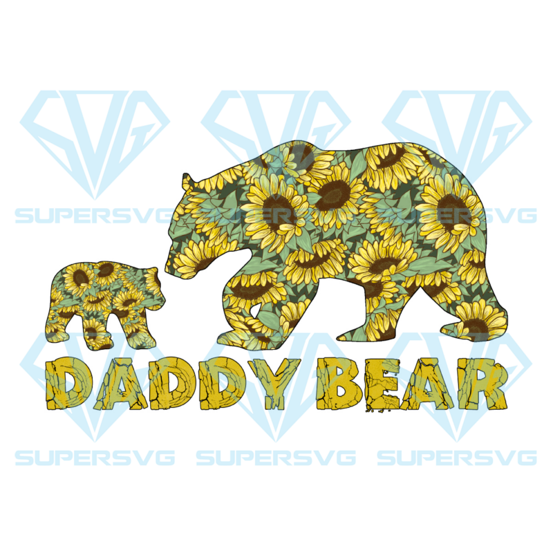 Daddy bear sunflower png cf130422006