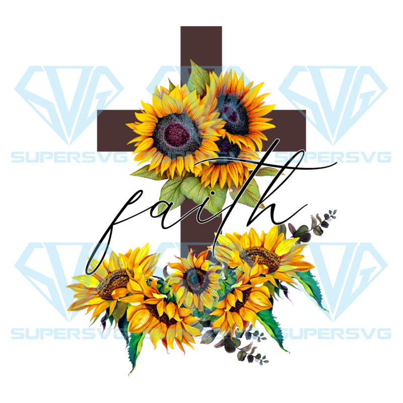 Faith cross and sunflower png cf130422007